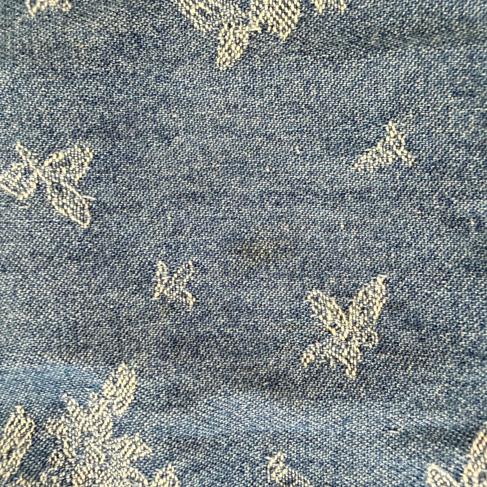 Liz Claiborne Denim Maxi Skirt 6 Floral Print Cotton Boho Western Cowgirl 90s - Picture 3 of 11